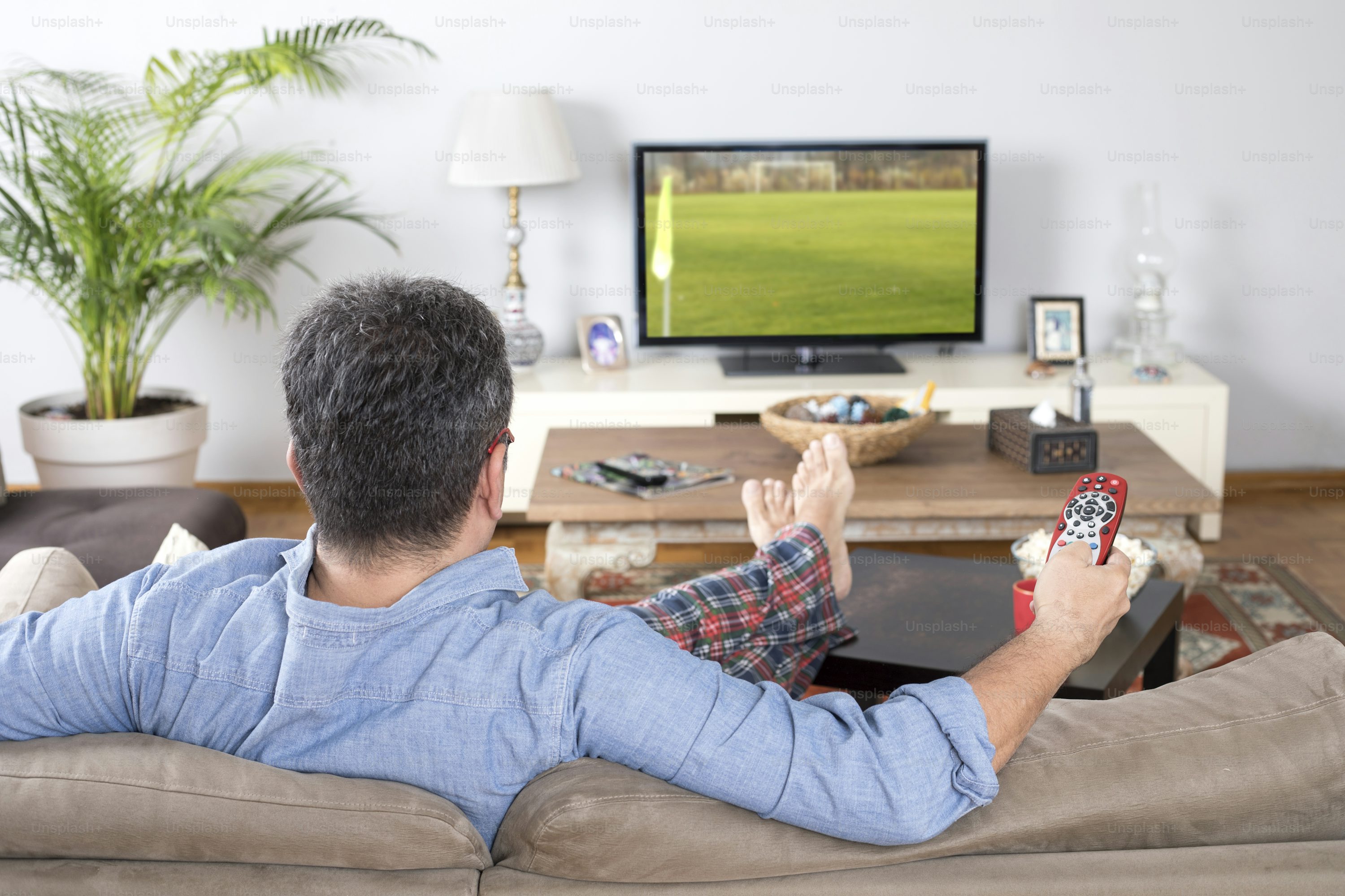 watching tv